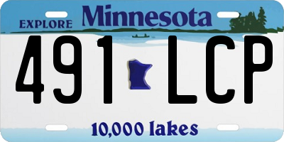 MN license plate 491LCP