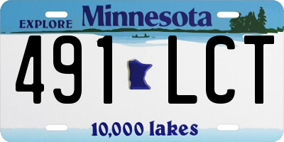 MN license plate 491LCT
