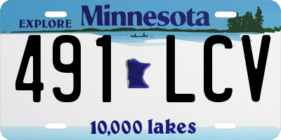 MN license plate 491LCV