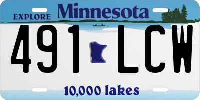 MN license plate 491LCW