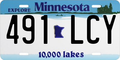 MN license plate 491LCY
