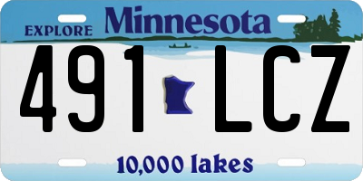 MN license plate 491LCZ