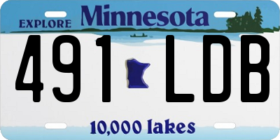 MN license plate 491LDB