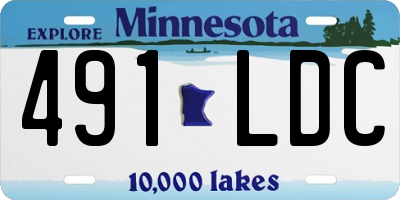 MN license plate 491LDC