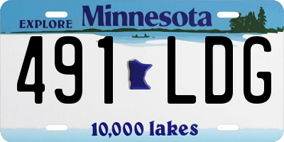 MN license plate 491LDG