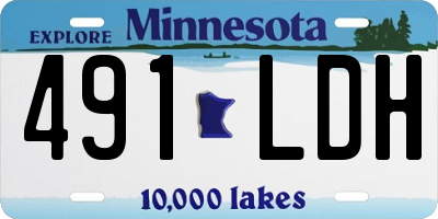 MN license plate 491LDH