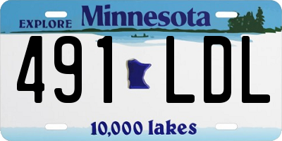 MN license plate 491LDL