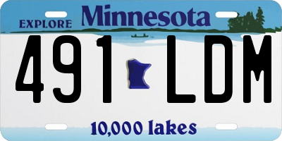 MN license plate 491LDM