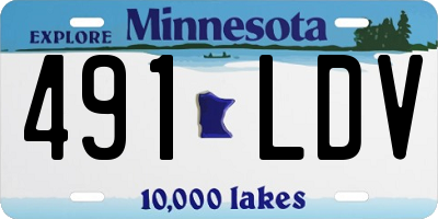 MN license plate 491LDV