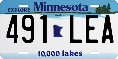 MN license plate 491LEA