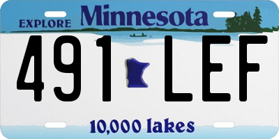 MN license plate 491LEF