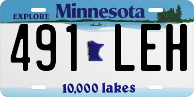MN license plate 491LEH