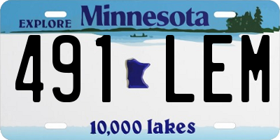 MN license plate 491LEM