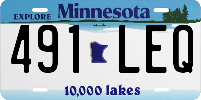 MN license plate 491LEQ