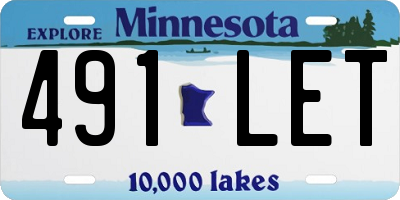 MN license plate 491LET