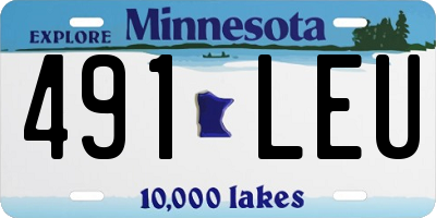 MN license plate 491LEU
