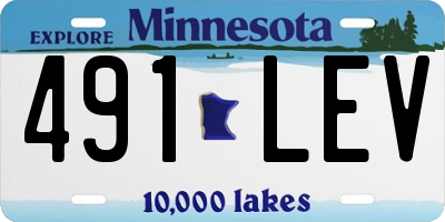 MN license plate 491LEV