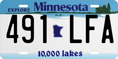 MN license plate 491LFA