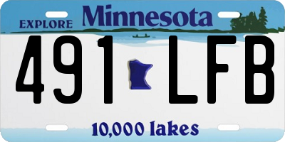 MN license plate 491LFB