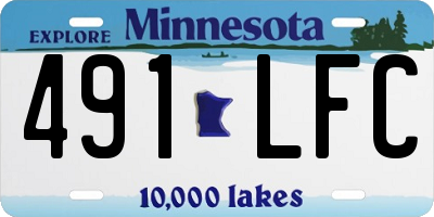 MN license plate 491LFC