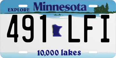MN license plate 491LFI