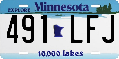 MN license plate 491LFJ