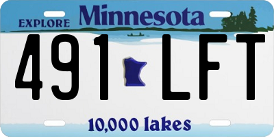 MN license plate 491LFT