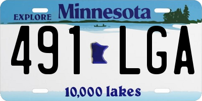 MN license plate 491LGA