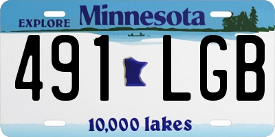 MN license plate 491LGB