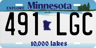 MN license plate 491LGC