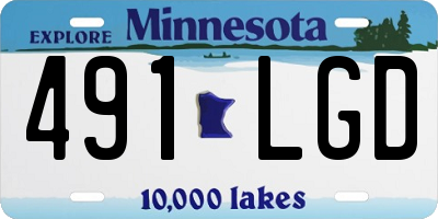 MN license plate 491LGD