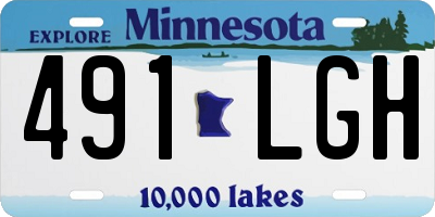 MN license plate 491LGH