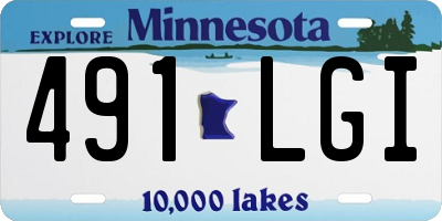MN license plate 491LGI