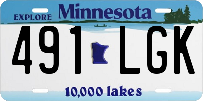 MN license plate 491LGK