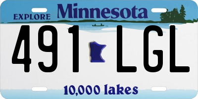 MN license plate 491LGL