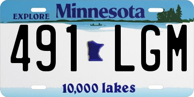 MN license plate 491LGM