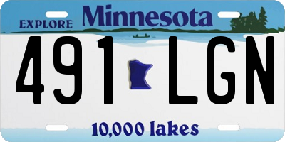 MN license plate 491LGN