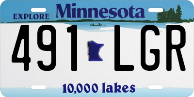 MN license plate 491LGR