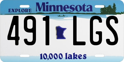 MN license plate 491LGS
