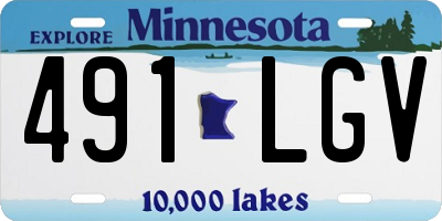 MN license plate 491LGV