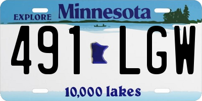 MN license plate 491LGW
