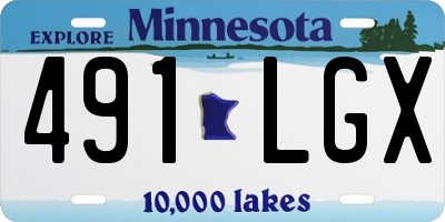 MN license plate 491LGX