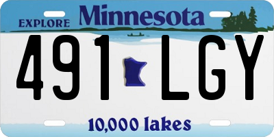 MN license plate 491LGY
