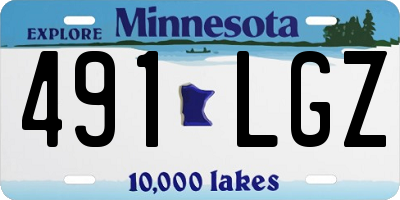 MN license plate 491LGZ