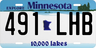 MN license plate 491LHB