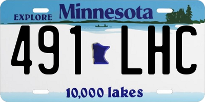MN license plate 491LHC
