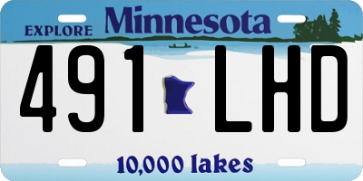 MN license plate 491LHD