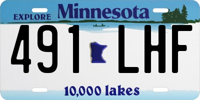 MN license plate 491LHF