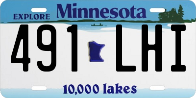 MN license plate 491LHI