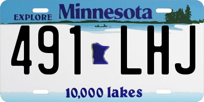 MN license plate 491LHJ